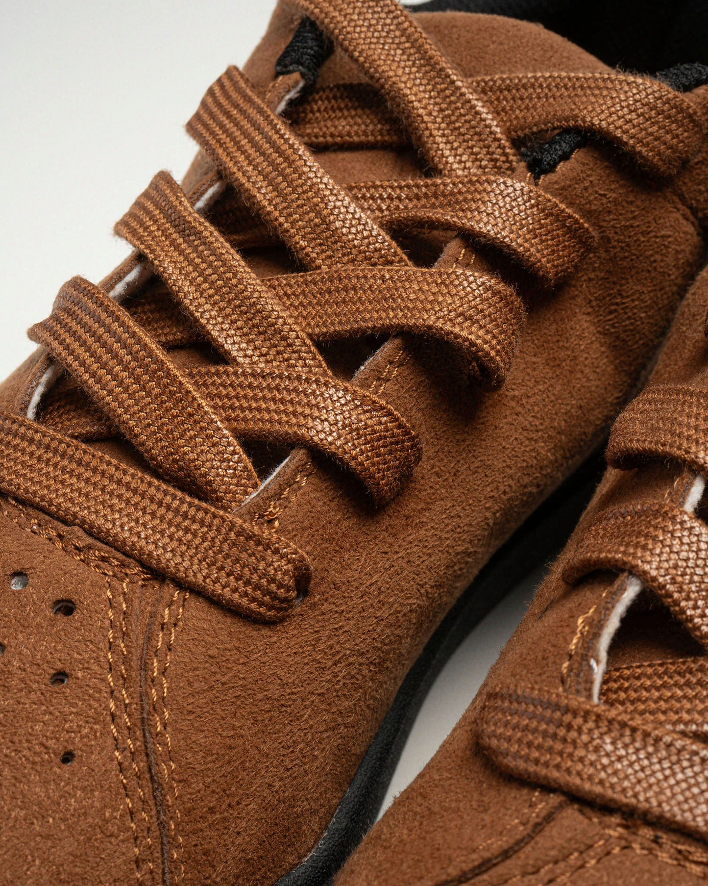 I lace Brown Vegan Suede